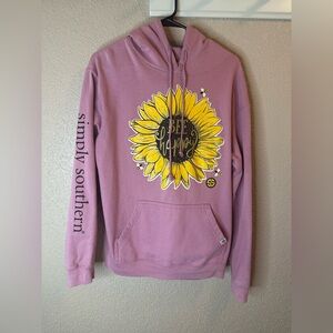 Simply Southern Mauve Pullover Hoodie with Blue Logo Tag
